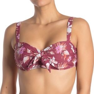Athena Kailua Underwire Front Tie Bikini Top, SZ 6